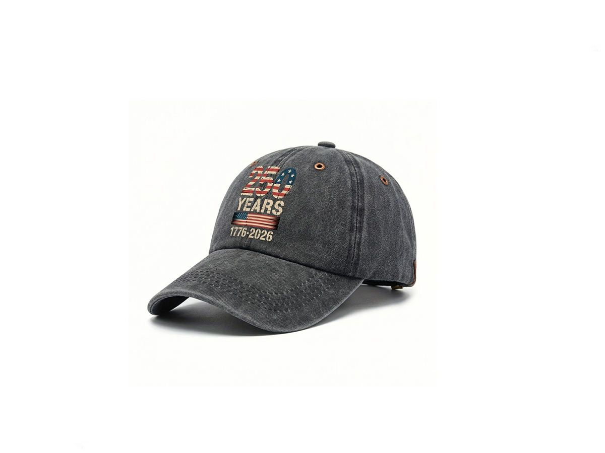 Patriotic 250th Anniversary Washed Denim Cap