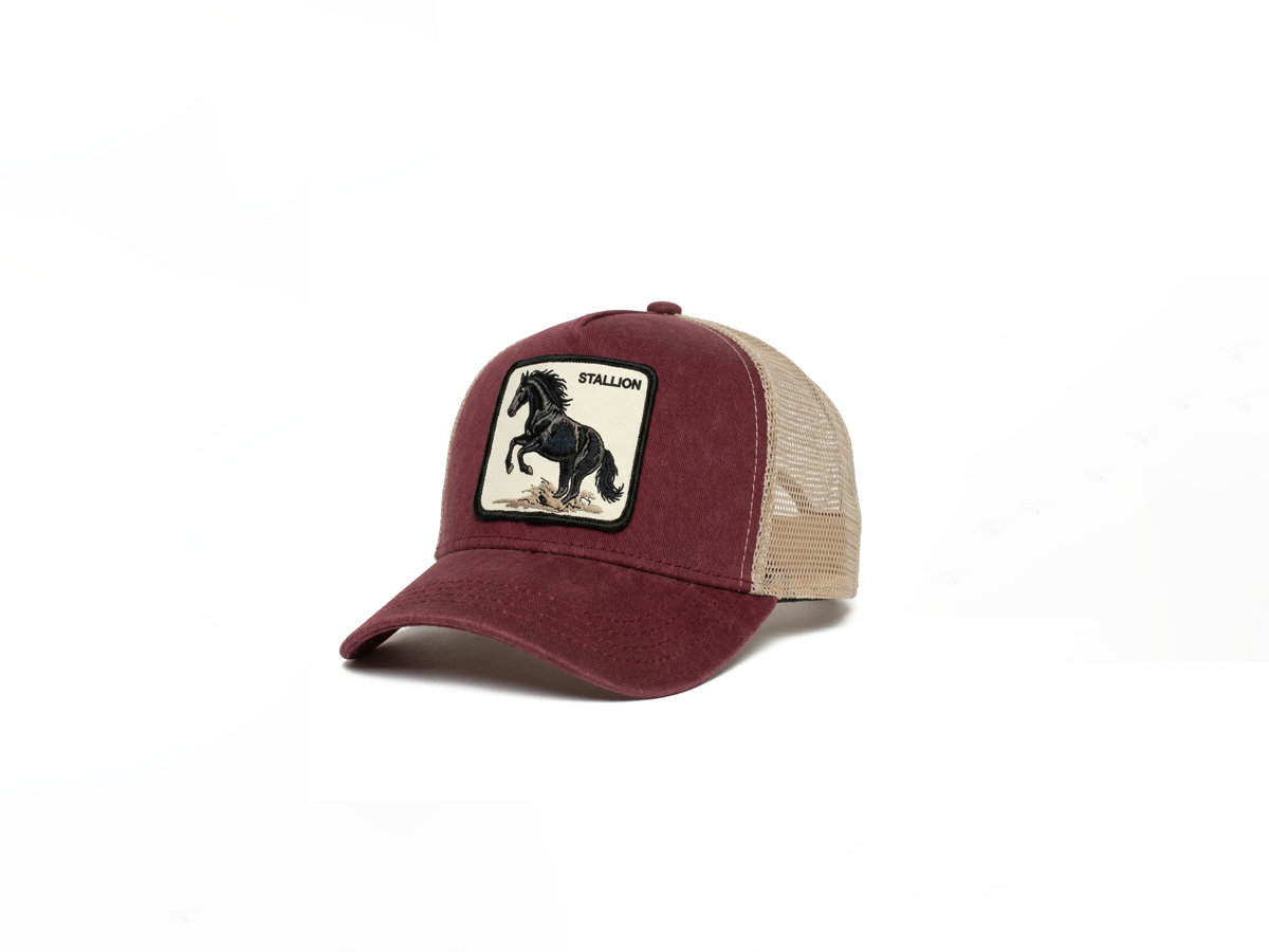 Animal Patch Washed Mesh Trucker Cap
