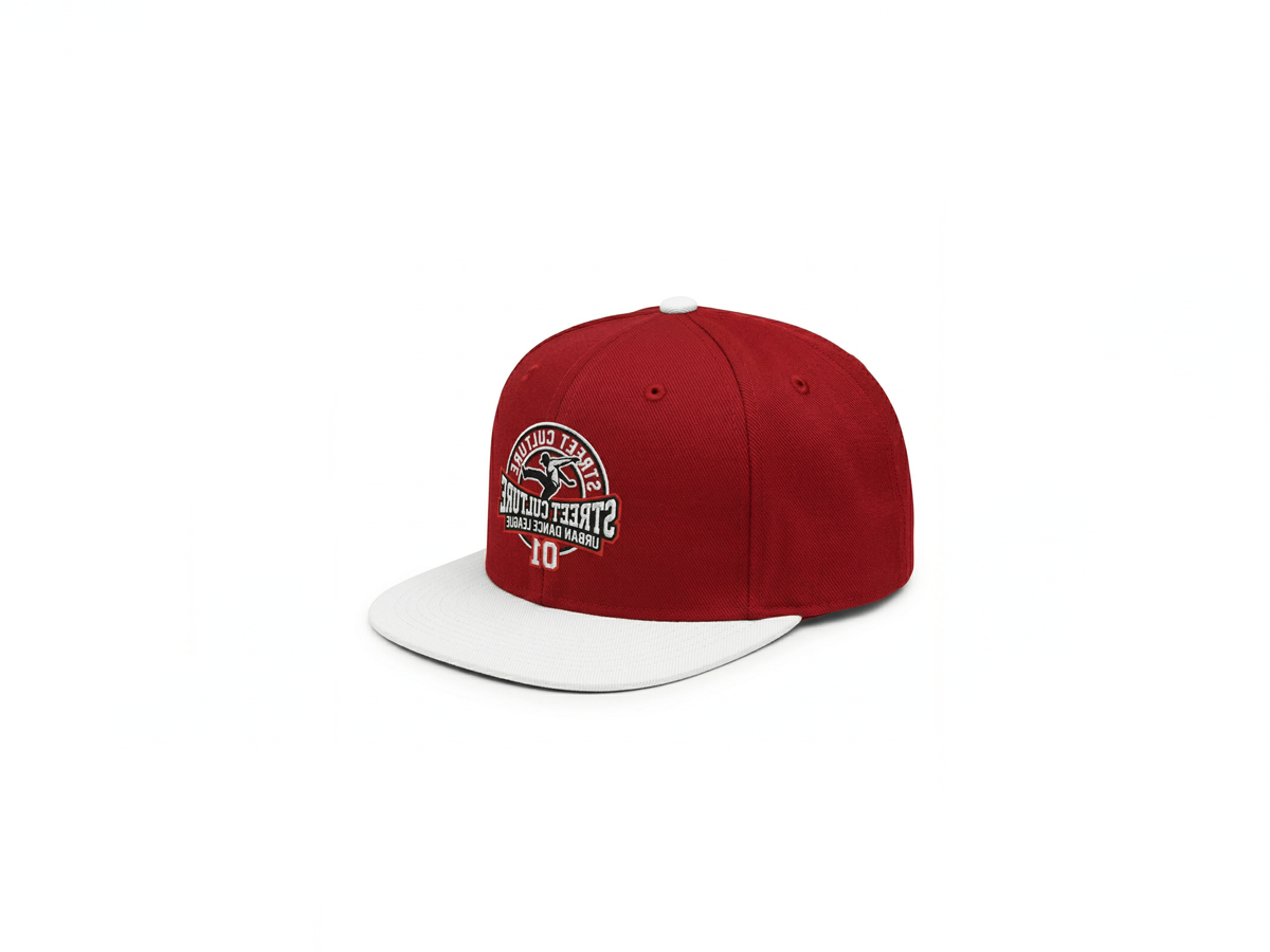 Varsity Circle Patch Two-Tone Flat Brim Snapback Cap