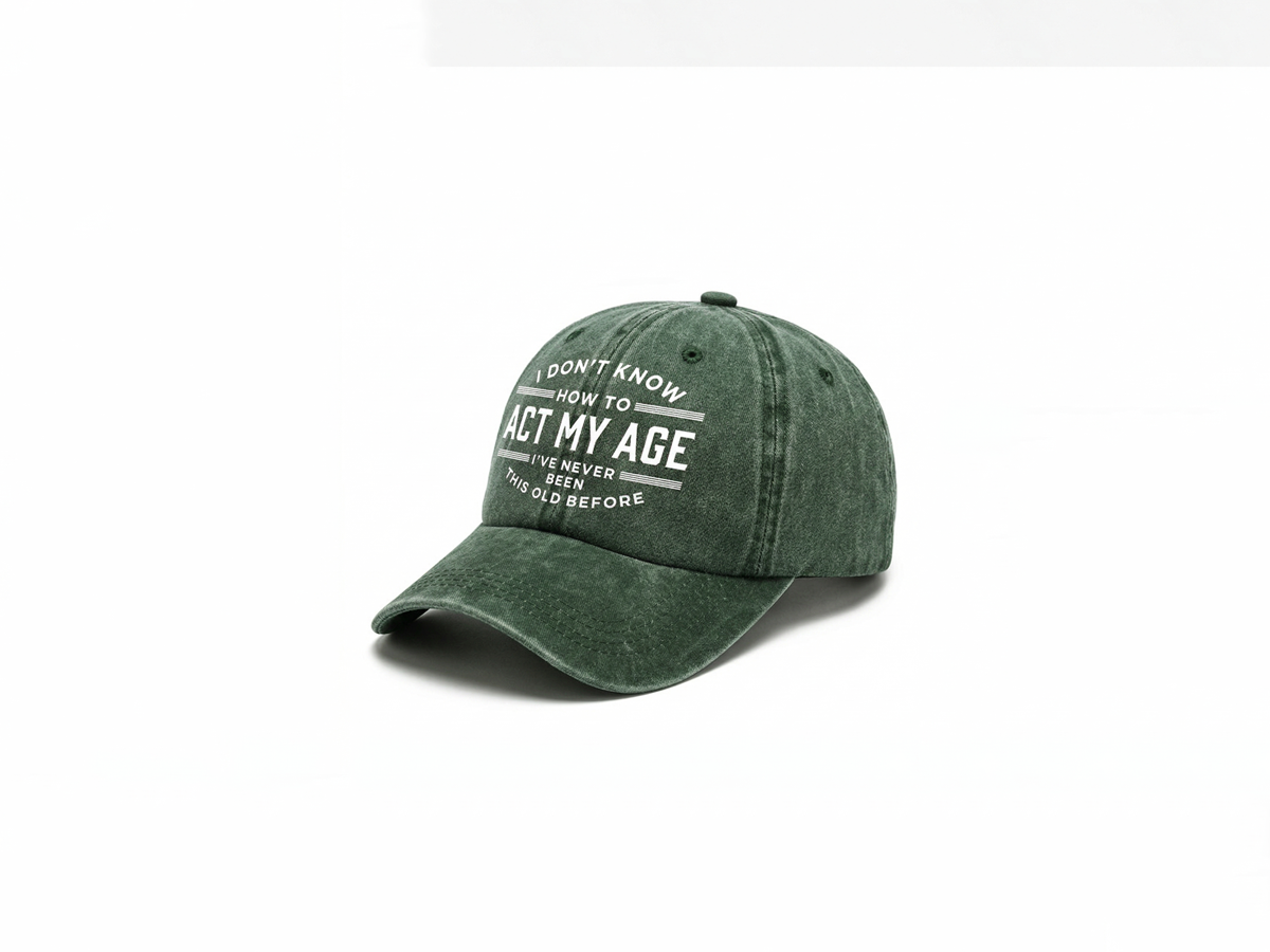 Funny Slogan Embroidered Pigment Washed Dad Hat