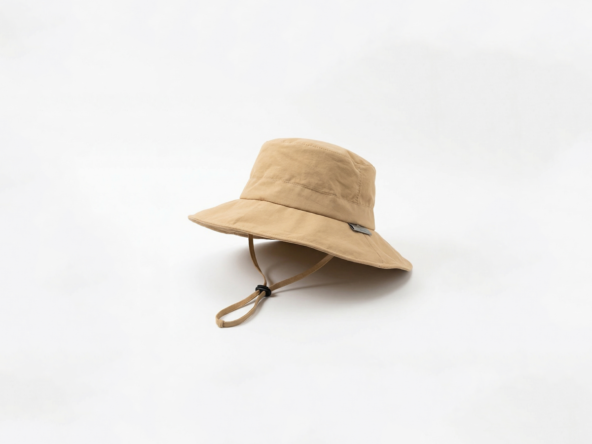 Lightweight Packable Wide Brim Outdoor Bucket Hat with Chin Cord