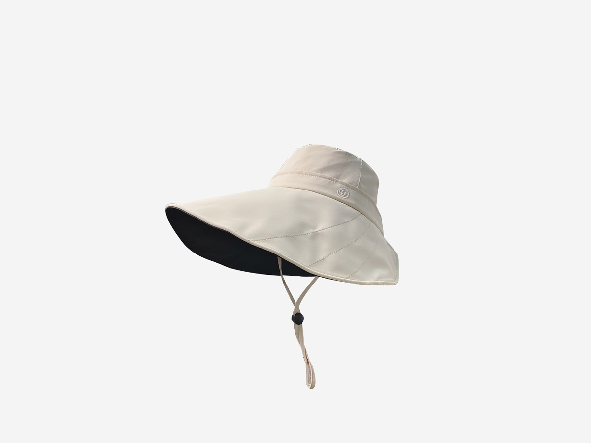 Wide Brim Reversible Sun Protection Bucket Hat with Chin Cord