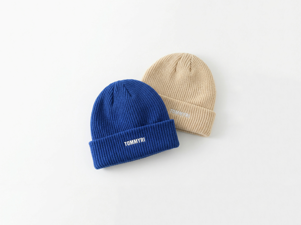 Custom Logo Embroidered Cuffed Ribbed Knit Beanie